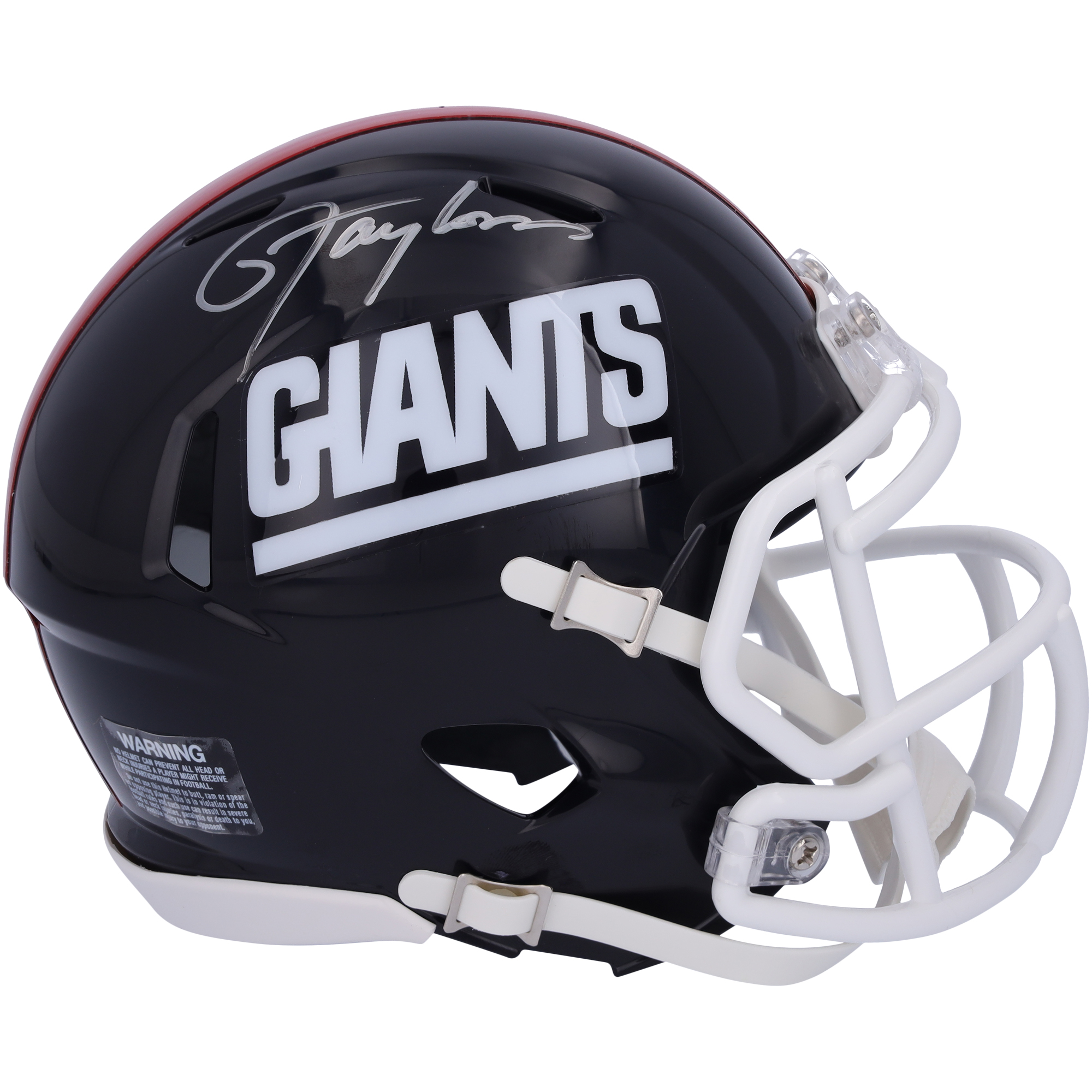 Lawrence Taylor New York Giants signierter Riddell Throwback Speed ​​Mini-Helm
