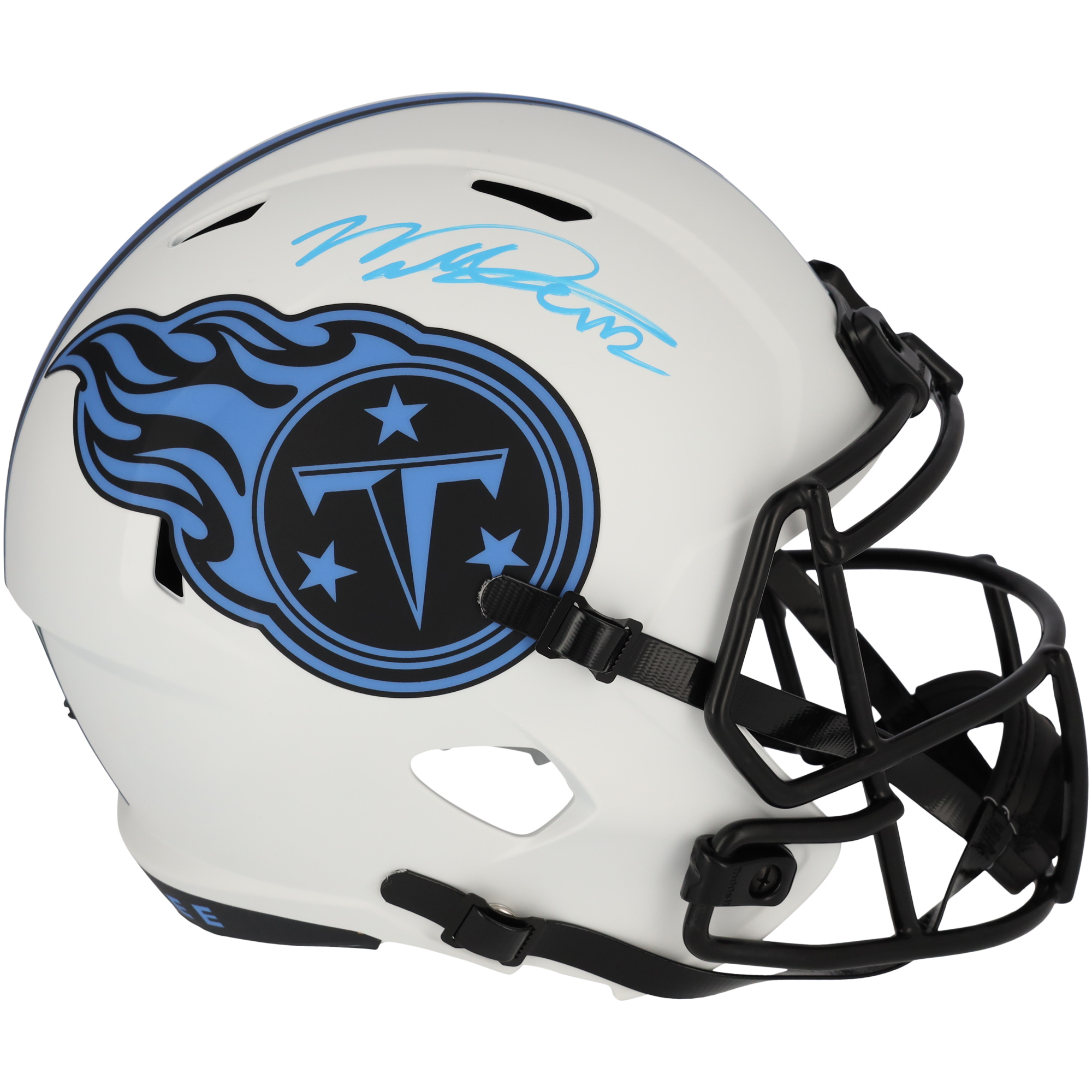 Von Will Levis signierter Riddell Lunar Speed-Replika-Helm von den Tennessee Titans