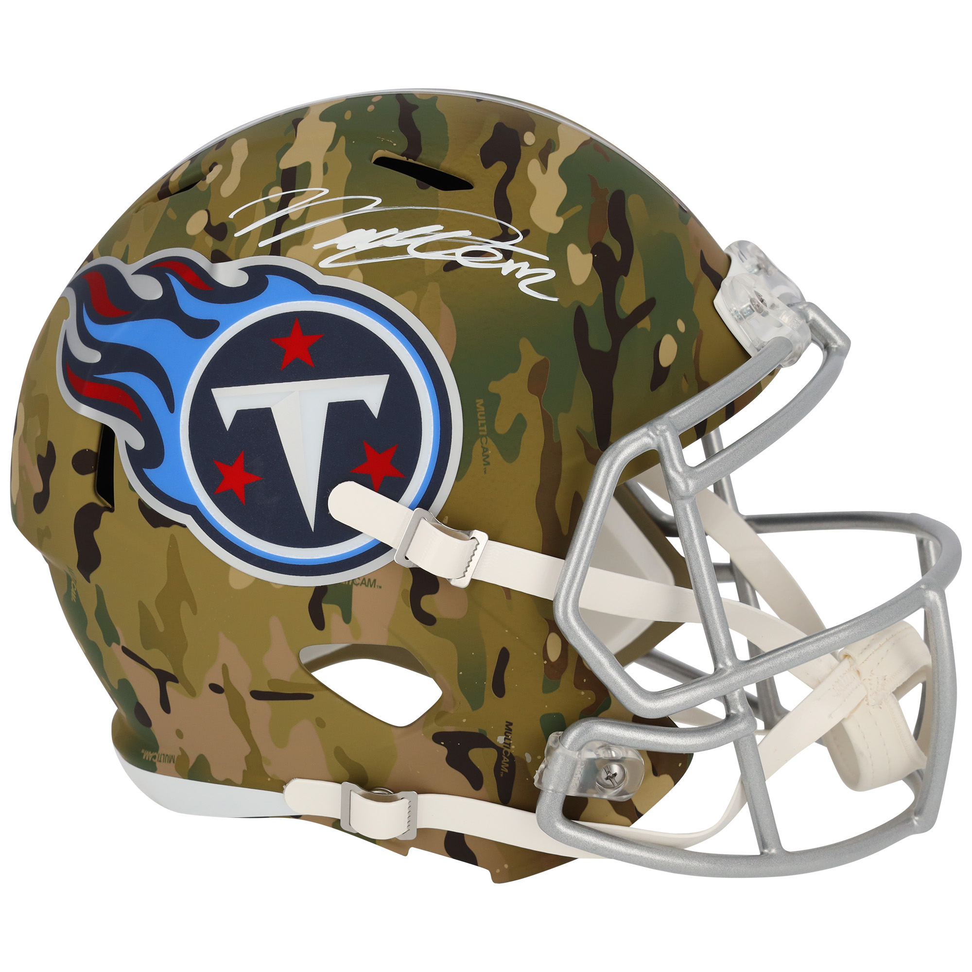 Signierter Riddell Camo Speed ​​Replica-Helm von Will Levis, Tennessee Titans