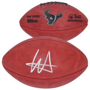 Von Will Anderson Jr. signierter Duke Metallic-Football der Houston Texans