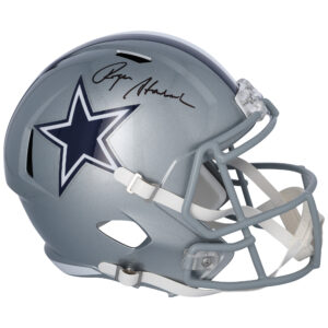 Roger Staubach, Dallas Cowboys, signierter Riddell Speed-Replika-Helm