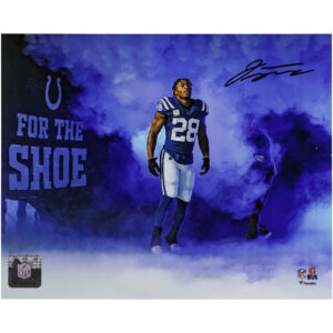 Jonathan Taylor, Indianapolis Colts, signiertes 8 x 10 Zoll großes Smoke Entrance-Foto