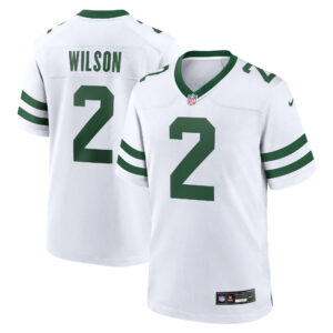 New York Jets Nike Secondary Game Ausweichtrikot – Weiß – Zach Wilson – Herren
