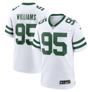 New York Jets Nike Secondary Game Ausweichtrikot – Weiß – Quinnen Williams – Herren