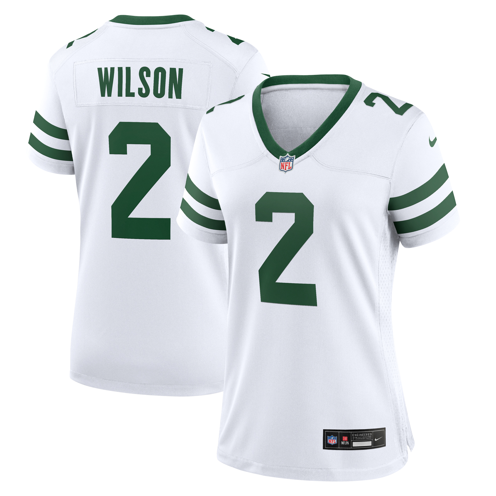 New York Jets Nike Secondary Game Ausweichtrikot – Weiß – Zach Wilson – Damen