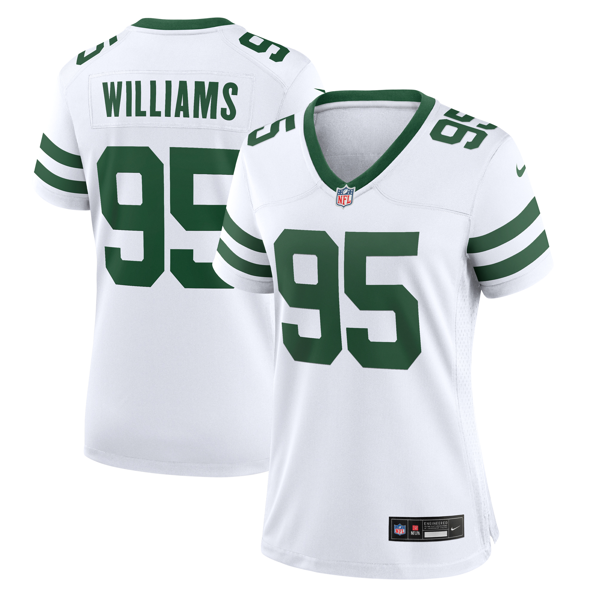 New York Jets Nike Secondary Game Ausweichtrikot – Weiß – Quinnen Williams – Damen