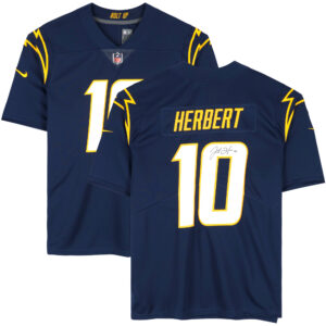 Justin Herbert – Limitiertes, marineblaues Nike-Trikot von den Los Angeles Chargers