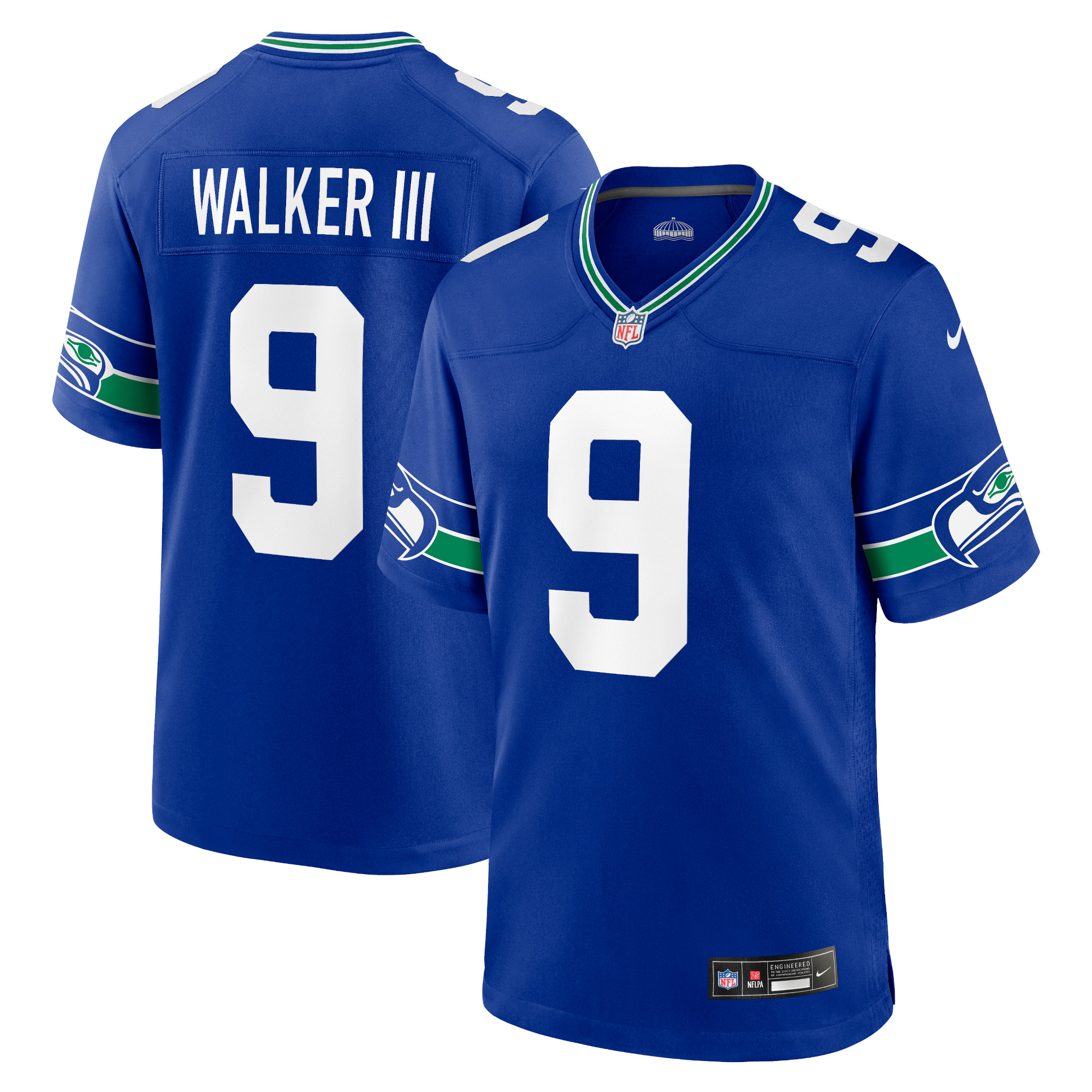 Seattle Seahawks Nike Alternative Game-Trikot – Royal – Kenneth Walker III – Herren