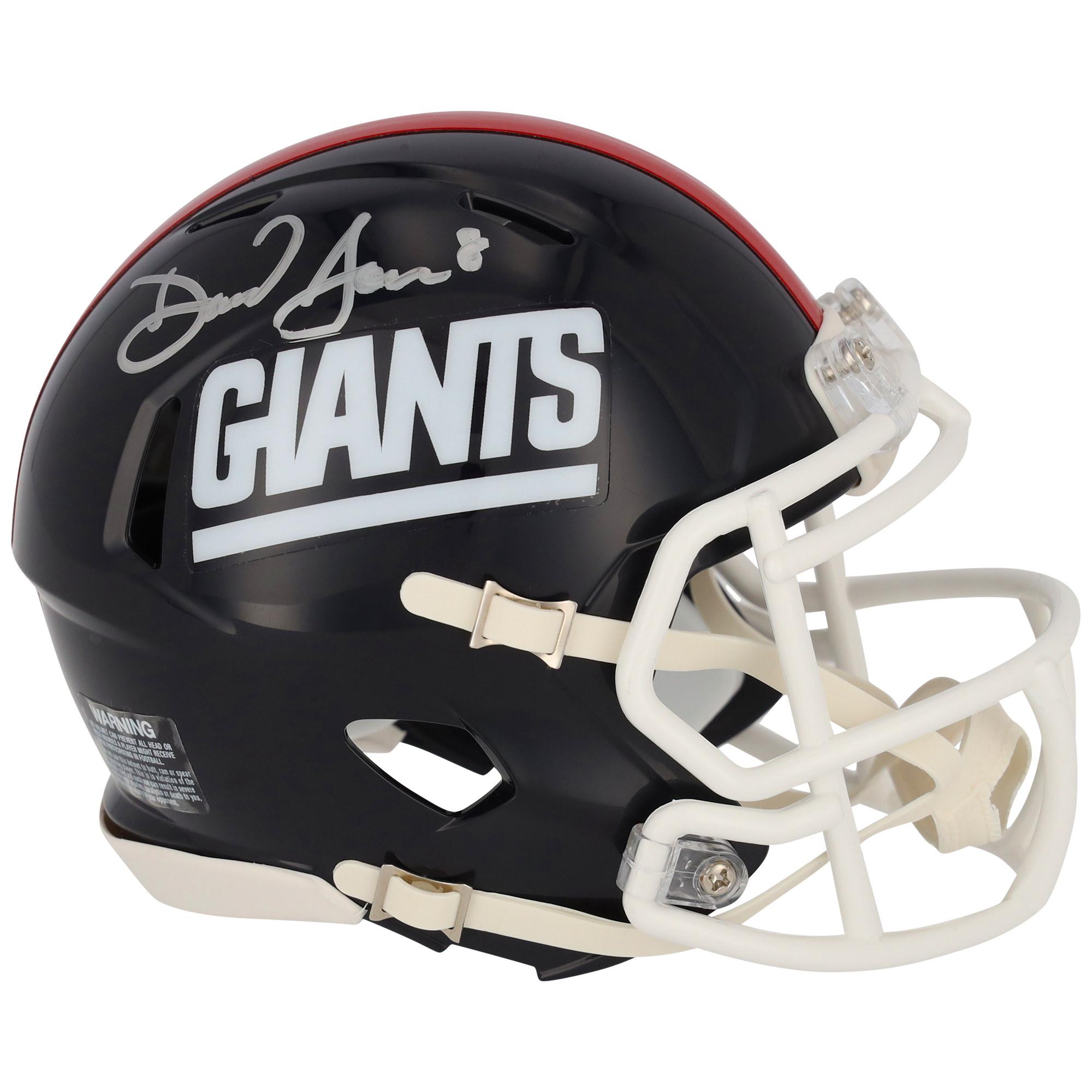 Daniel Jones New York Giants signierter Riddell Legacy 1981-1999 Throwback Speed ​​Mini Helm