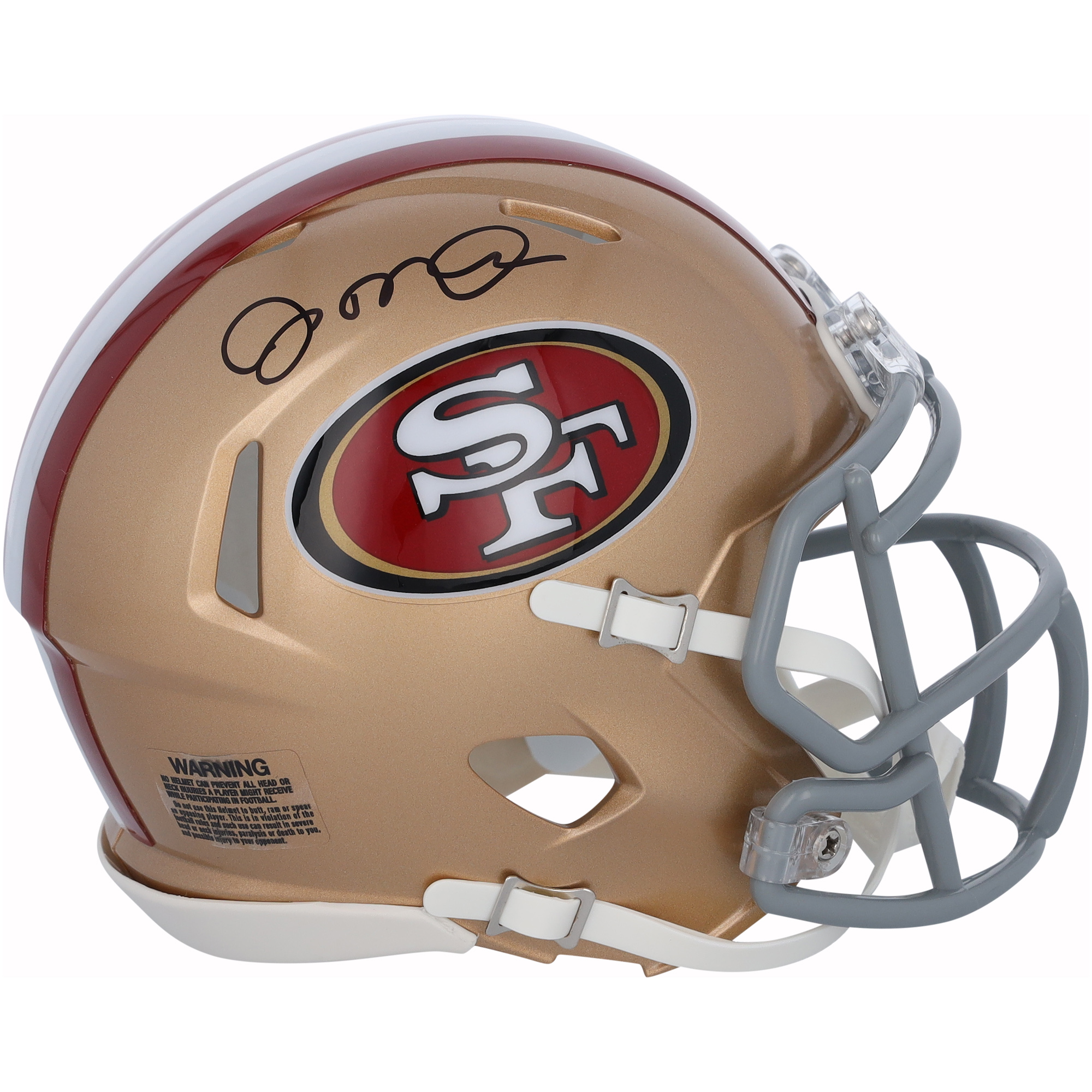 Joe Montana San Francisco 49ers signierter Riddell Faithful to the Bay Speed ​​Mini-Helm