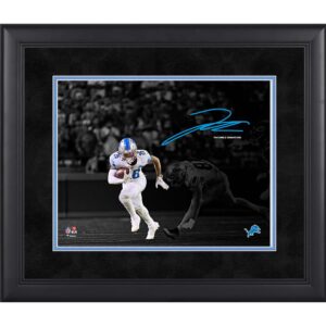 Jahmyr Gibbs Detroit Lions Faksimile Signatur gerahmt 11″ x 14″ Spotlight Foto