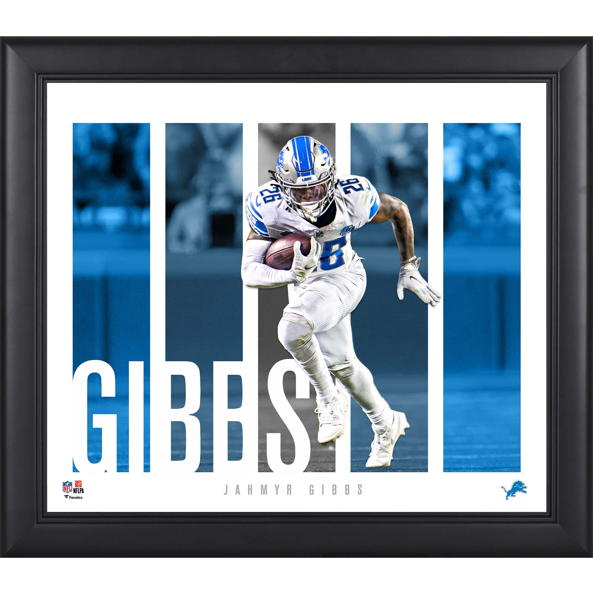 Jahmyr Gibbs Detroit Lions Gerahmte 15″ x 17″ Spielerpanel-Collage