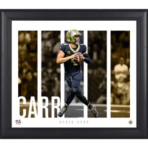 Derek Carr New Orleans Saints Gerahmte Spielerpanel-Collage, 15 x 17 Zoll