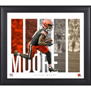 Elijah Moore Cleveland Browns Spieler-Panel-Collage, gerahmt, 38,1 x 43,2 cm