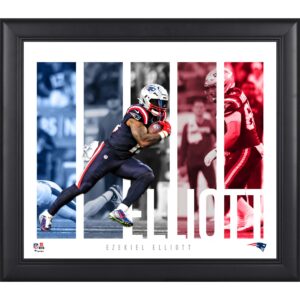 Ezekiel Elliott New England Patriots Gerahmte 15″ x 17″ Spielerpanel-Collage