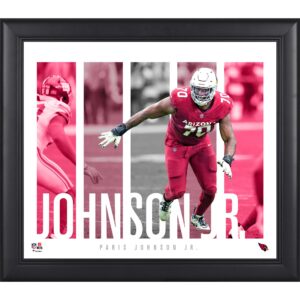 Paris Johnson Jr. Arizona Cardinals, gerahmt, 15 x 17 Zoll, Spielerpanel-Collage