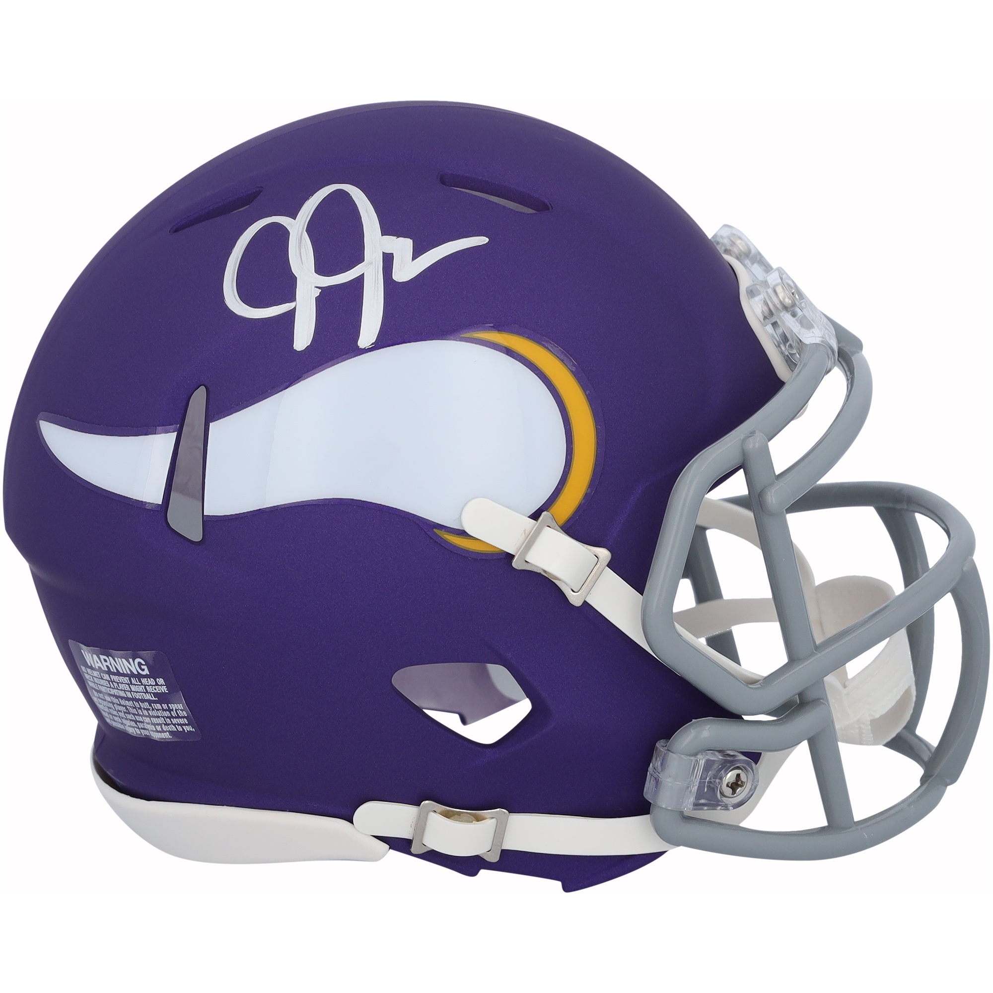 Justin Jefferson Minnesota Vikings signierter Riddell Legacy 2023 Alternate Speed ​​Mini Helm