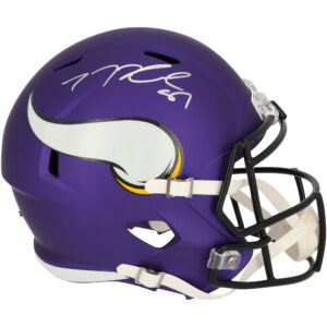 T.J. Hockenson Minnesota Vikings signierter Riddell Legacy 2023 Alternate Speed ​​Replica Helm