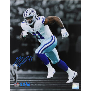 Signiertes Running Spotlight-Foto von Micah Parsons, Dallas Cowboys, 11 x 35,6 cm, limitierte Auflage von 111 Stück