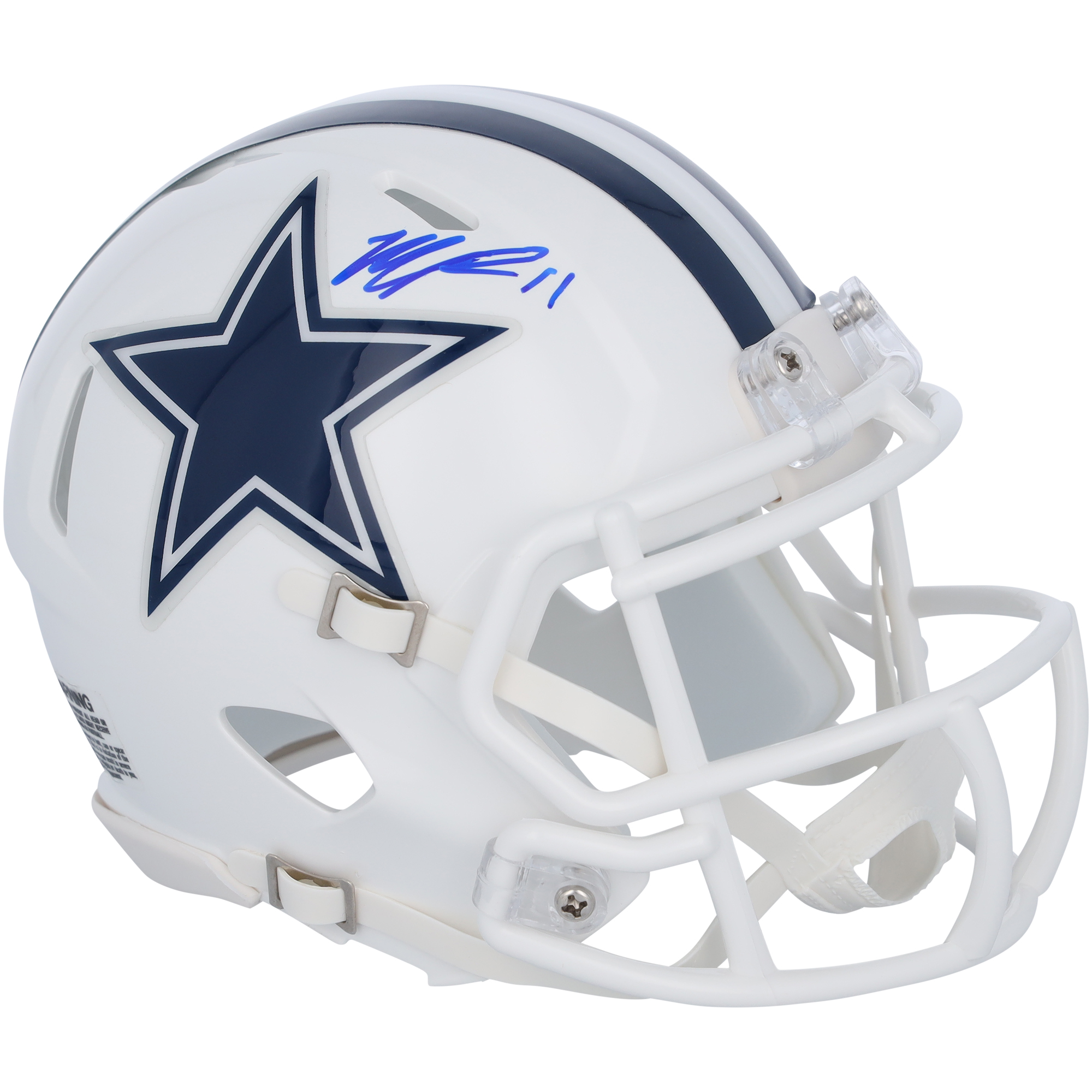 Micah Parsons Dallas Cowboys signierter Riddell White 2022 Alternate Speed ​​Mini Helm