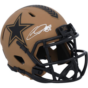 CeeDee Lamb Dallas Cowboys signierter Riddell 2023 Salute to Service Speed ​​Mini-Helm