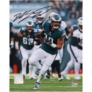 Autogrammfoto der Philadelphia Eagles von Dallas Goedert, 20,3 x 25,4 cm, Mitternachtsgrünes Trikot