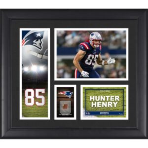 Hunter Henry New England Patriots Gerahmte 15″ x 17″ Spielercollage mit einem Stück eines Spielballs