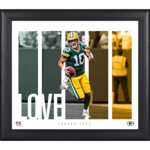 Jordan Love Green Bay Packers Gerahmte 15″ x 17″ Spielerpanel-Collage