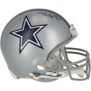 Von Bob Lilly, Dallas Cowboys, signierter Riddell Speed ​​Authentic-Helm mit „HOF 80“-Aufschrift