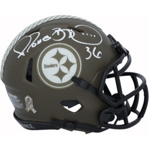 Jerome Bettis Pittsburgh Steelers signierter Riddell 2022 Salute to Service Speed ​​Minihelm