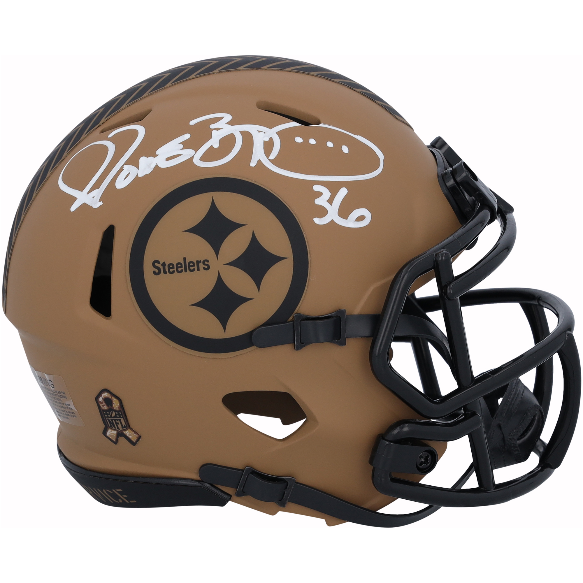 Jerome Bettis Pittsburgh Steelers signierter Riddell 2023 Salute to Service Speed ​​Minihelm