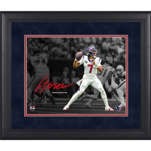 CJ Stroud Houston Texans Gerahmtes 11″ x 14″ Spotlight-Foto – Faksimile-Signatur