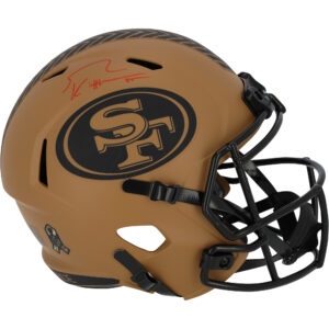 George Kittle San Francisco 49ers signierter Riddell 2023 Salute to Service Speed ​​Replica-Helm