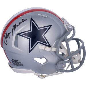 Roger Staubach Dallas Cowboys signierter Riddell 1976 Throwback Speed ​​Mini Helm
