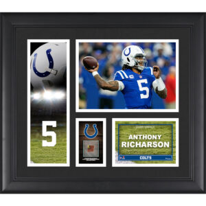 Anthony Richardson Indianapolis Colts Gerahmte 15″ x 17″ Spielercollage mit einem Stück eines Spielballs