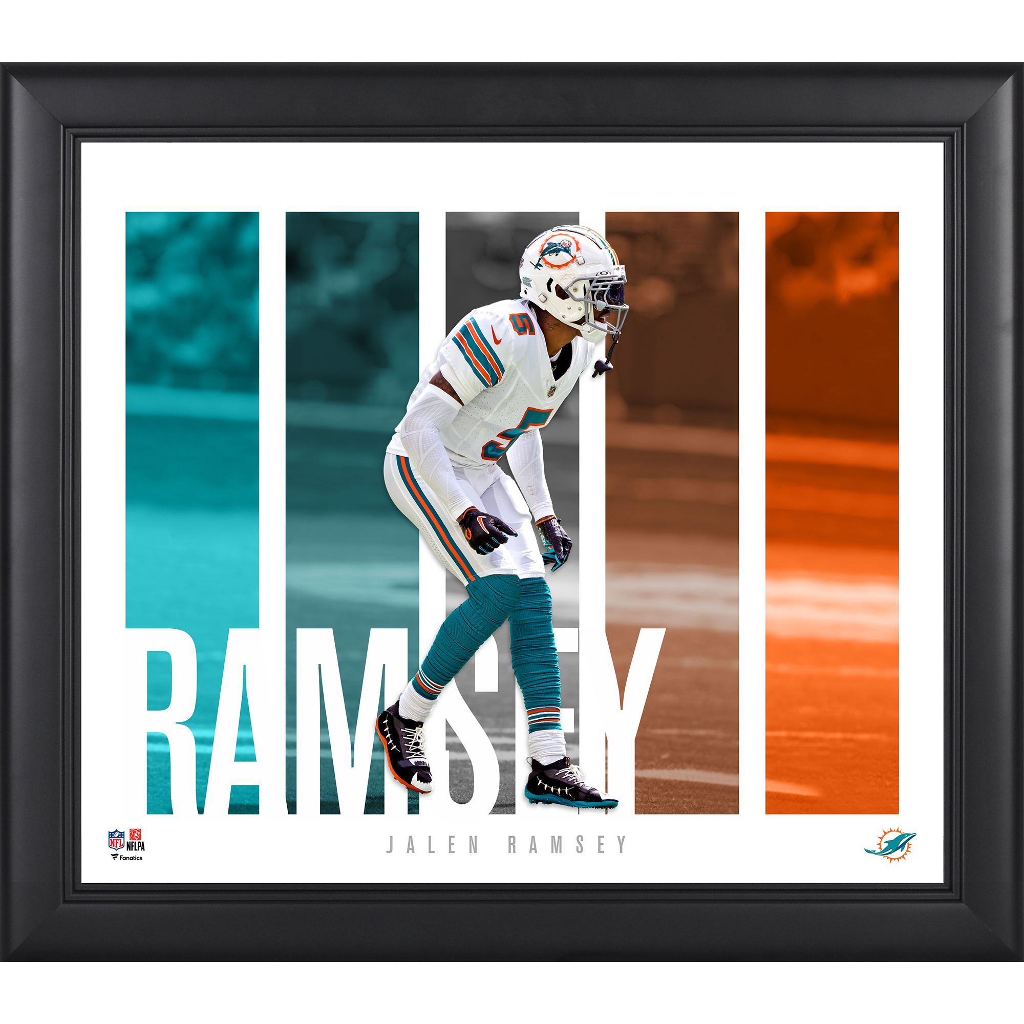 Jalen Ramsey Miami Dolphins Gerahmte 15″ x 17″ Spielerpanel-Collage