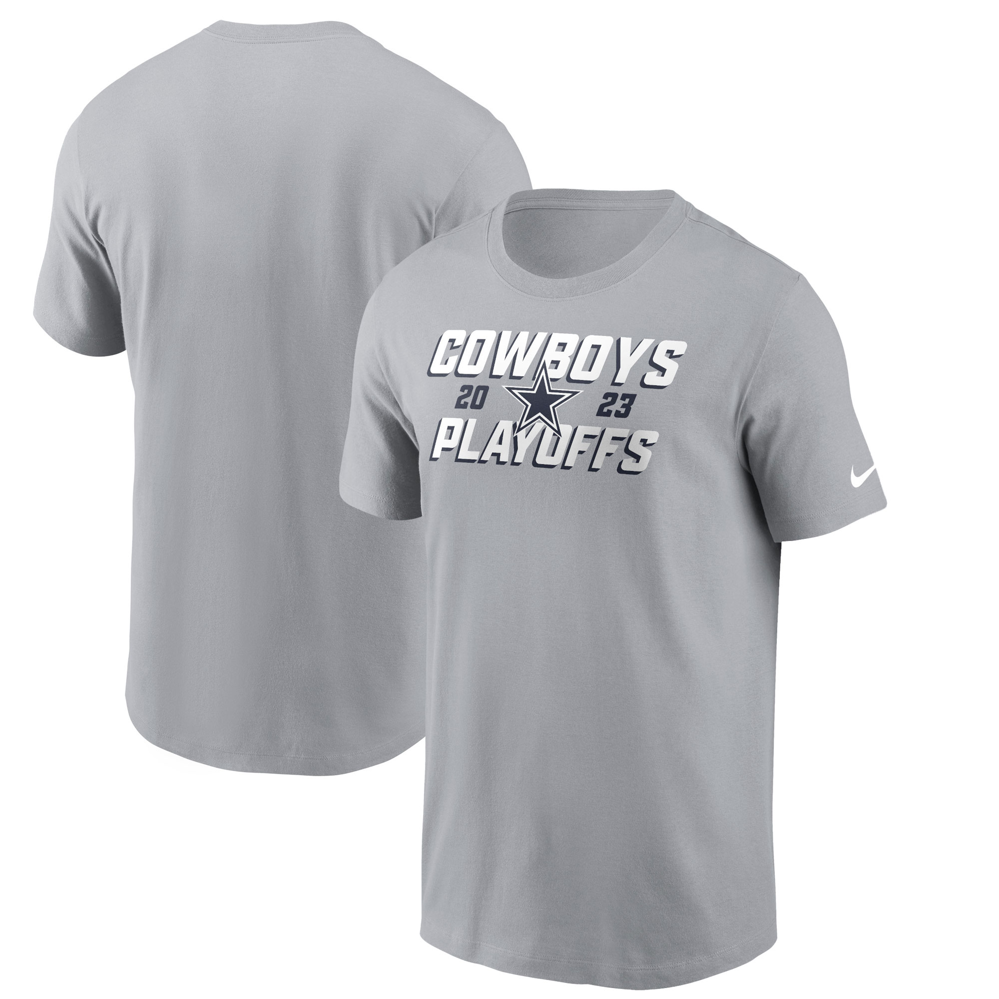 Dallas Cowboys 2023 NFL Playoffs Iconic T-Shirt für Herren, Grau