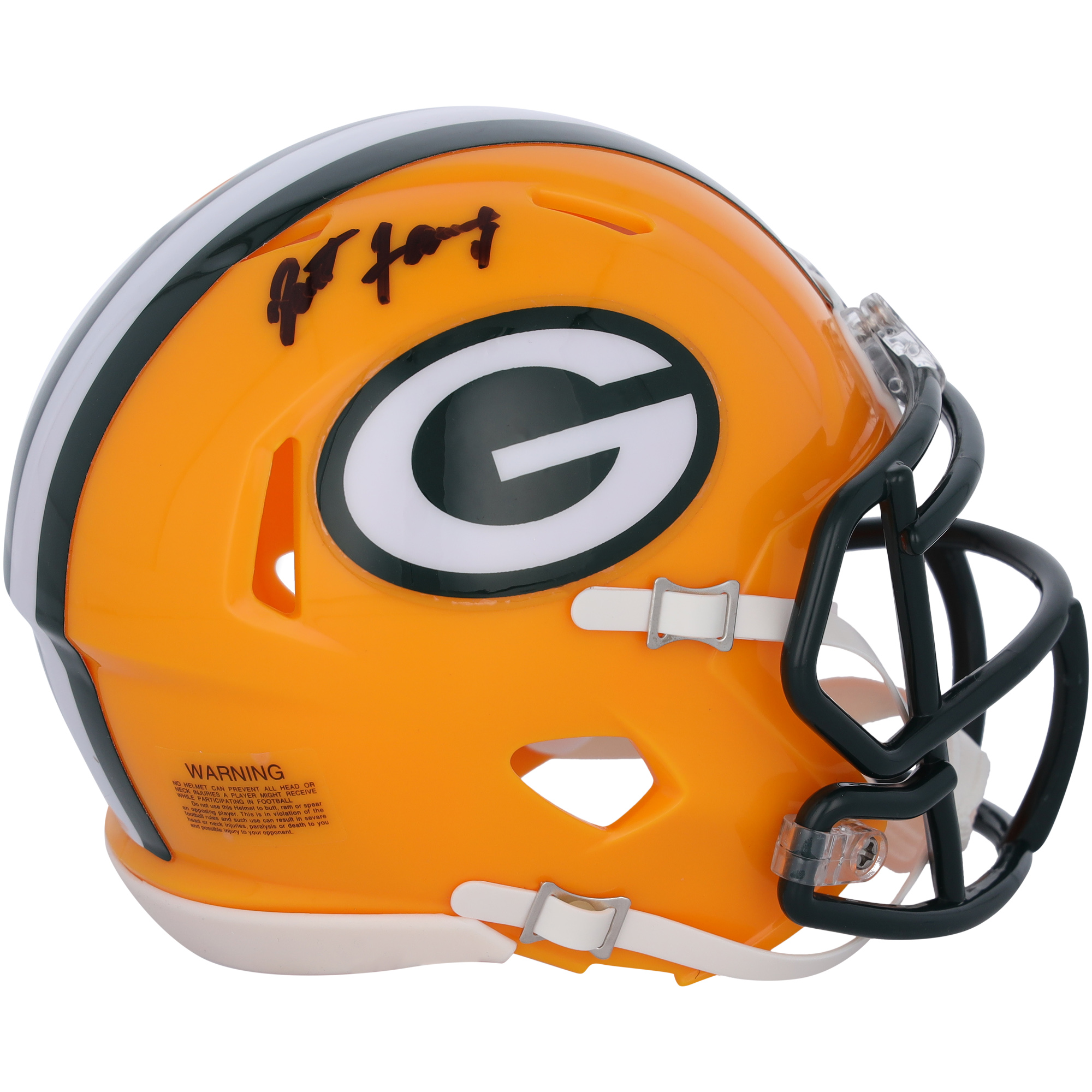 Von Brett Favre, Green Bay Packers, signierter Riddell Speed ​​Mini-Helm