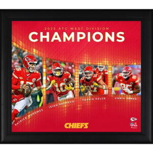 Kansas City Chiefs 2023 AFC West Division Meister-Collage, 15 x 17 Zoll