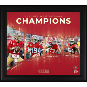 San Francisco 49ers 2023 NFC West Division Champions Collage, 15 x 17 Zoll