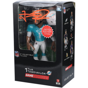 Tua Tagovailoa Miami Dolphins signierte GameChangers Serie 4 6″ Figur