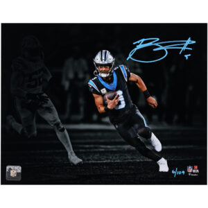 Signiertes Spotlight-Foto von Bryce Young, Carolina Panthers, 11 x 35,6 cm, limitierte Auflage von 109 Stück