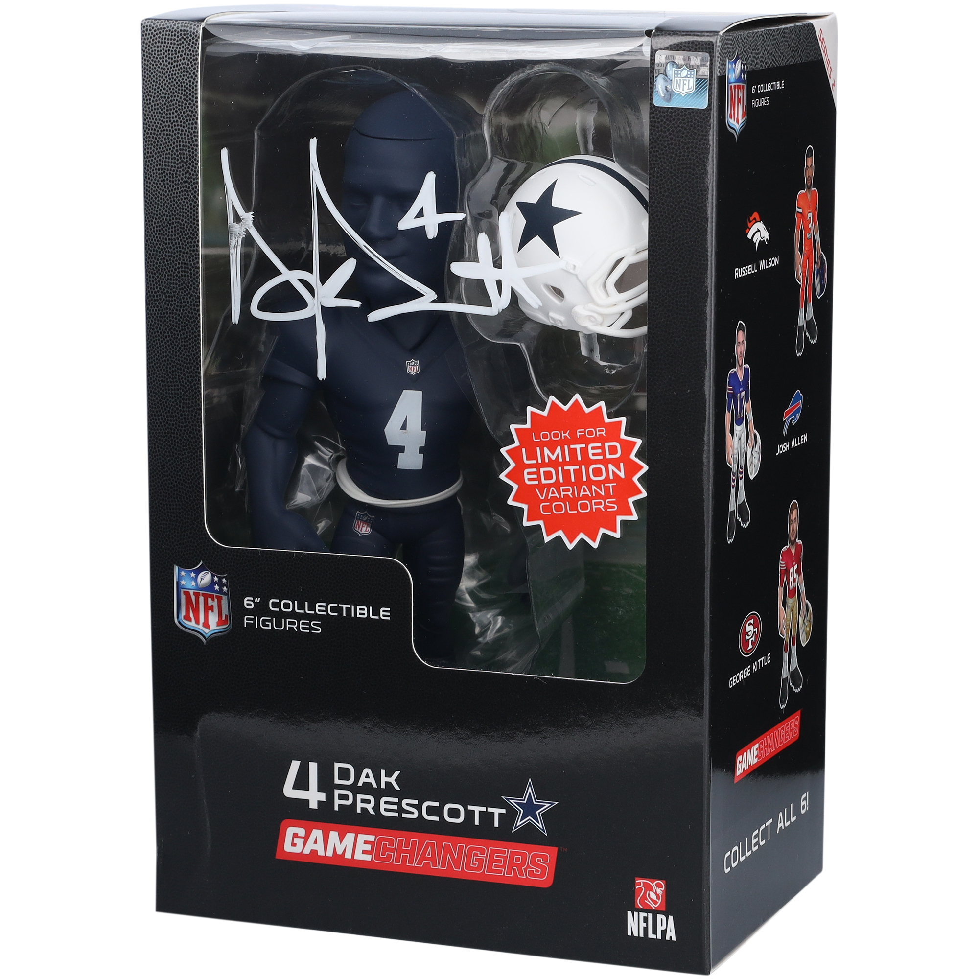 Dak Prescott Dallas Cowboys signierte GameChangers Serie 2 6″ Figur – Marineblaue Variante