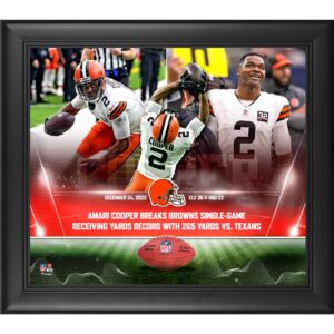 Amari Cooper Cleveland Browns gerahmt 15″ x 17″ bricht Franchise Einzelspiel-Rekord für Receiving Yards Collage