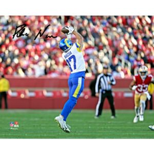 Puka Nacua, Los Angeles Rams, signiertes 8 x 10 Zoll großes NFL Rookie-Rekordfoto für Catches und Yards