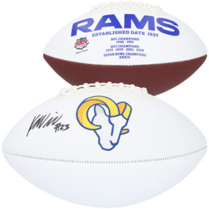 Kyren Williams – Jardin White Panel Football, Los Angeles Rams, signiert