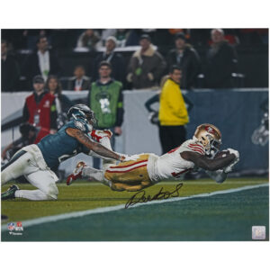 Signiertes Diving-Touchdown-Foto von Deebo Samuel von den San Francisco 49ers, 16 x 20 Zoll