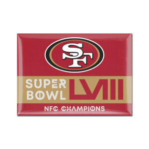 WinCraft San Francisco 49ers 2023 NFC Champions 2,5″ x 3,5″ Metall-Kühlschrankmagnet