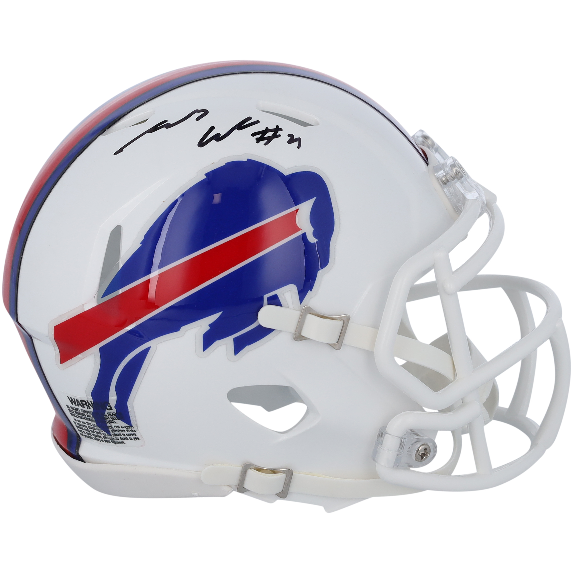 Signierter Riddell Speed ​​Mini-Helm von James Cook, Buffalo Bills