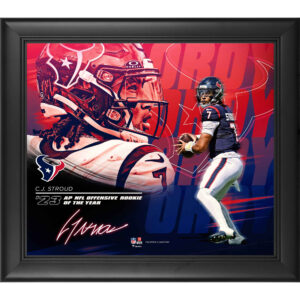 C.J. Stroud Houston Texans 2023 NFL Offensive Rookie des Jahres 15″ x 17″ Collage